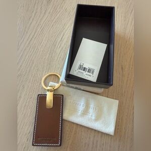 Dunhill Brown Leather Keychain